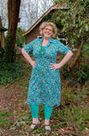 Isabella cotton dress - blue vibe - made by Tantilly Every day dress Tantilly 