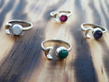 silver ring- earth moon jewelry Tantilly 