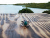 Silver ring- classic turquoise jewelry Tantilly 