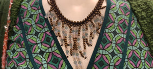 Handmade Macrame necklace quine of the mountain - labradorite