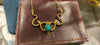 Amazon snake turquoise - gold brass necklace jewelry Tantilly 