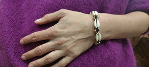 Handmade Steanless Steal Bracelets- White Shell Infusion