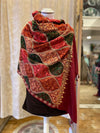 Shanila embroidery handmade scarf -marron emb Scarves Tantilly 