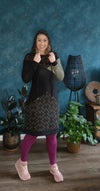 Becky hoody dress- retro Tantilly -retro print- made by Tantilly winter dresses tantilly 