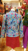 Silk jacket- double layer - warm fleece made by Tantilly - birds Made by tantilly Tantilly 