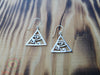 triangle eye nature - sterling silver earrings jewelry Tantilly 