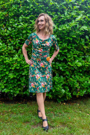 Martinique dress- made by Tantilly - Caribbean green Every day dress Tantilly 