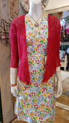 NEW!! Summer flamenco wrap dress rayon - romantic flowers Wrap dress Tantilly 