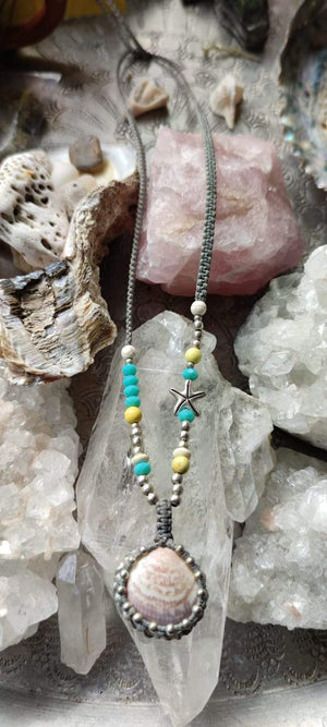 Handmade Macramé Necklace - pacific ocean jewelry Tantilly 