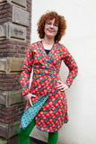 Reversible dress- 100% cotton wrap dress - circle mandala Reversible dress Tantilly 