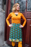 Poppy reversible cotton skirt made by Tantilly- galaxy Norma brown Reversible skirt Tantilly 