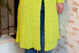 Long cardigan -Noa nova - green yellow - made by Tantilly cardigan Tantilly 