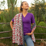 Reversible scarf - shina- made by tantilly Scarves Tantilly 