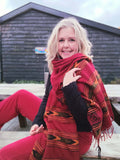 Haia warm winter scarf - warm pink Scarves Tantilly 