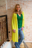 Long cardigan -Noa nova - green yellow - made by Tantilly cardigan Tantilly 
