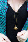 Flower of life- ball -gold brass necklace jewelry Tantilly 