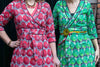 One dress- two sides 100% cotton reversible wrap dress- nimfa flowers Reversible dress Tantilly 