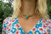 Handmade Macramé tiara necklace- turquoise princes crown jewelry Tantilly 