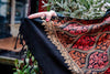 Shanila embroidery handmade scarf - classic black green emb Scarves Tantilly 
