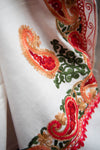 Shanila embroidery handmade scarf - white mountain- one of a kind Scarves Tantilly 