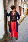 New Twisted stretch wrap top- 3/4 sleeves- retro fox - made by Tantilly Twisted top Tantilly 