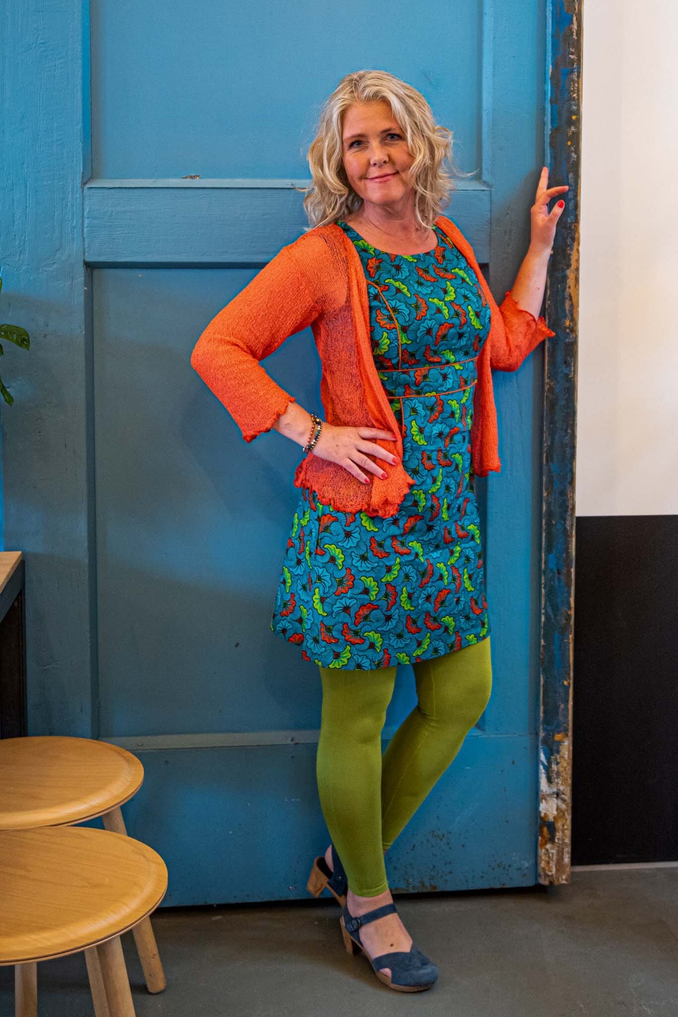 Suzy cotton dress - back to retro red- made by tantilly