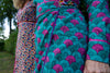 Reversible winter dress- 100% cotton wrap dress - retro ocean prints Reversible dress Tantilly 