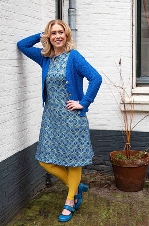 NEW!! Leyla dress - vintage tiles - warmer viscose fabric winter dresses Tantilly 