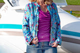 Silk jacket- double layer- warm fleece made by Tantilly - birds Every day dress Tantilly 