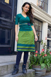 Elissa cotton skirt- Green retro happiness in a skirt Cotton skirt Tantilly 