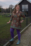 Retro tunic dress - made by Tantilly - brown paisley - silkmix Tunic Tantilly 