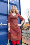 BIS Suzy Cotton Dress - Back to Retro Red spring cotton dresses Tantilly 