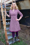 Tantilly's Bellflower cotton Dress - Retro Purple spring cotton dresses Tantilly 