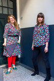 Ventenilla cotton blouse -made by Tantilly- retro red shirt Tantilly 