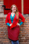 Reversible cotton skirt- petrol red spring version Reversible skirt Tantilly 