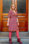 1 Cotton dress - 2 prints - reversible wrap dress - Liliana Reversible dress Tantilly 