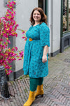 Carlijn dress - retro blue -rayon -made by Tantilly Every day dress Tantilly 