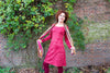 Ava winter dress- red -warm winter fabric made by Tantilly Every day dress Tantilly 