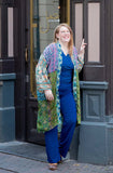 Galia silk Kimono - handmade patchwork- made by tantilly cardigan Tantilly 