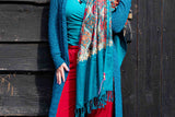 Shanila autumn embroidery handmade scarf - laguna Scarves Tantilly 