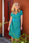 New!!! 100% cotton single wrap dress - clear blue water summer dresses Tantilly 