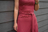 Lot dress - new in tantilly's summer sleeveless collection - red retro print high summer clothes Tantilly 