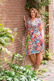 Zoe dress heavenly blue flower print Made by tantilly tantilly 