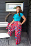 Boho Malana pants-new bohemian pants made by Tantilly - red feathers pants Tantilly 